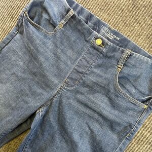 Time and Tru Jeans Womens L 12-14 Blue Mid Rise Straight Denim Stretch
